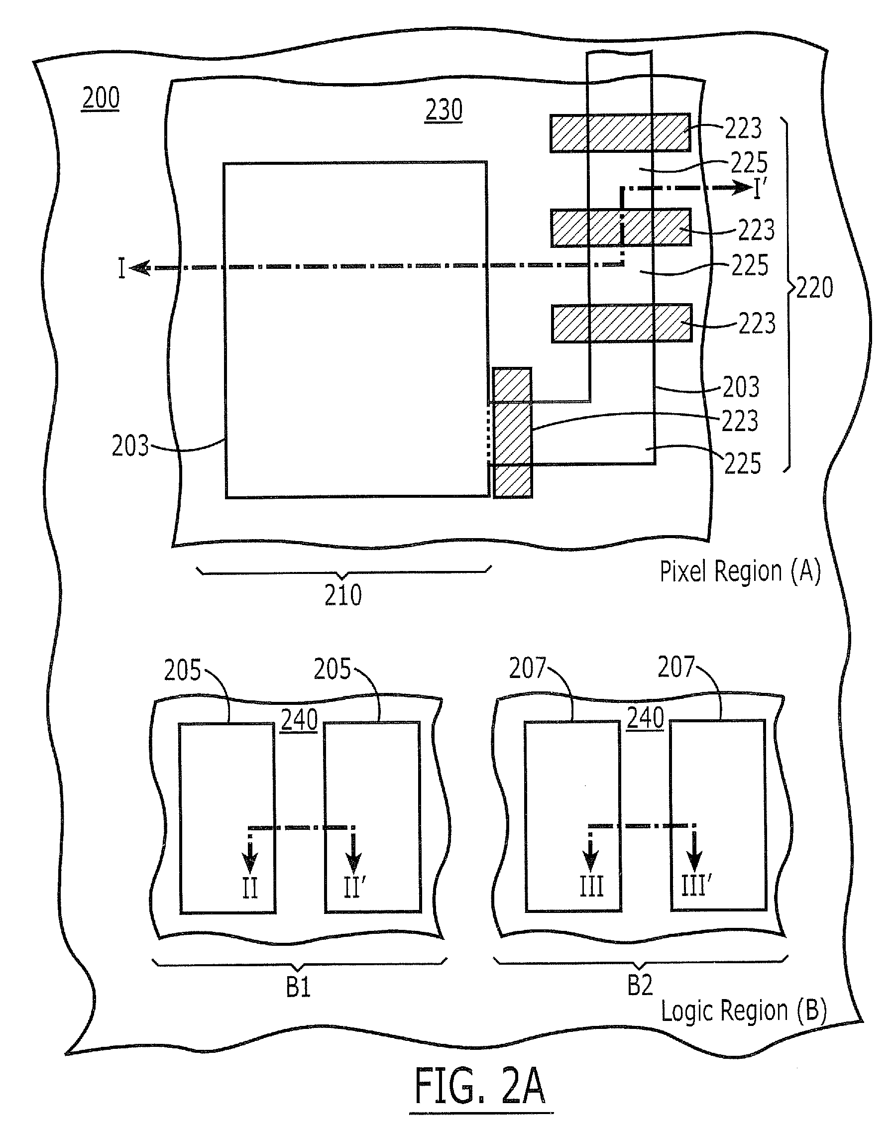 Image sensors including multiple slope/impurity layer isolation regions, and methods of fabricating same