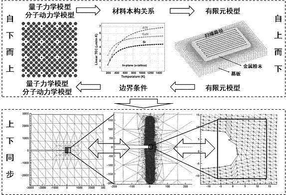 Multi-scale multiphysics coupling simulation method of metal additive manufacturing