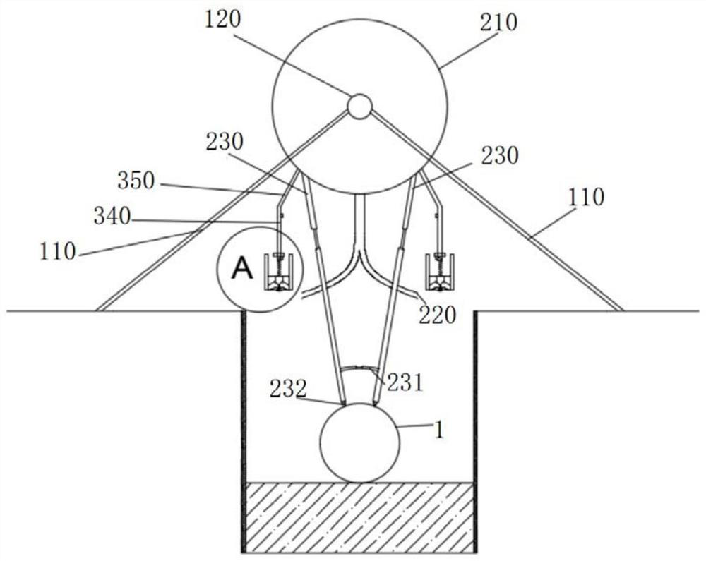 Construction device suitable for self-flowing and self-sealing type pipe ditch backfill material