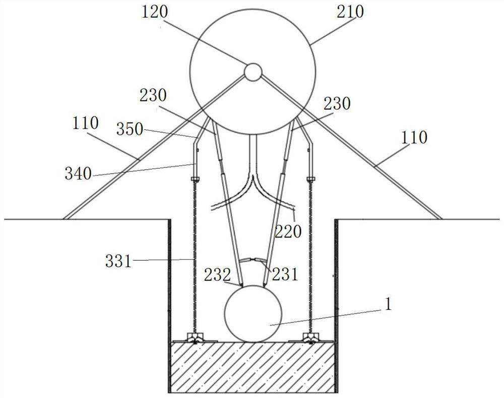 Construction device suitable for self-flowing and self-sealing type pipe ditch backfill material