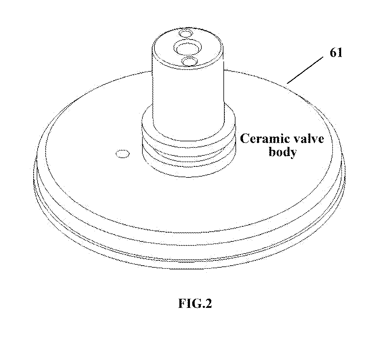 Ceramic rotary valve for an anesthetic vaporizer