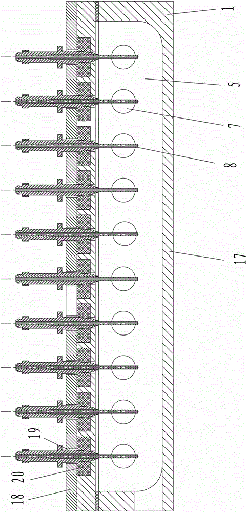 Water tank assembly for irrigating needle online cleaning and sterilizing