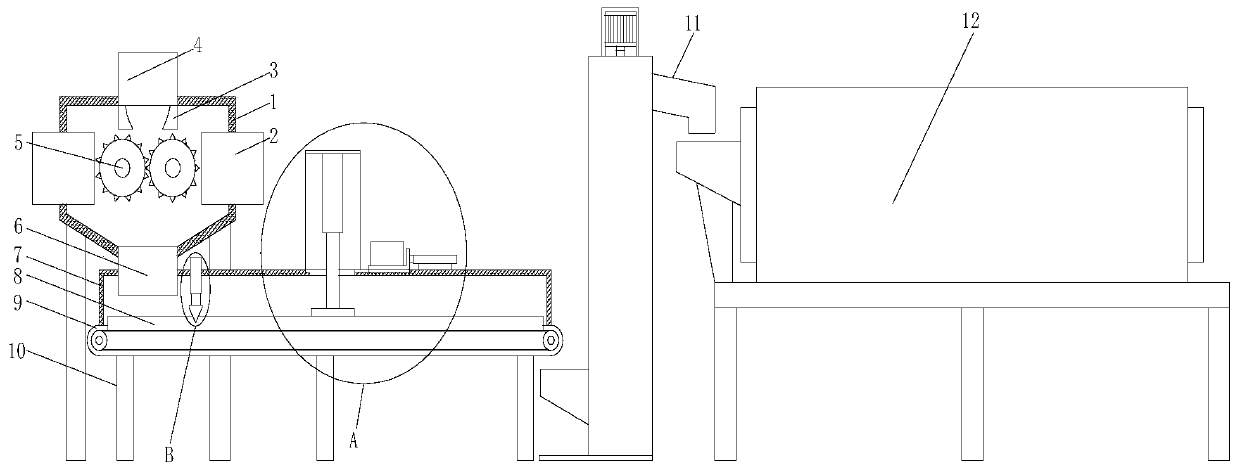 Waste treatment device for aluminum plate machining