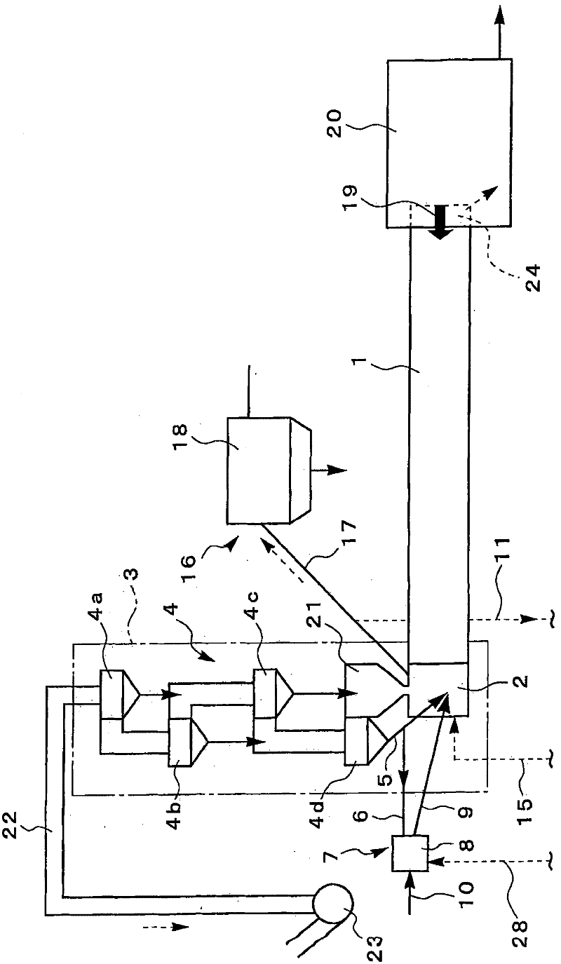 Cement clinker manufacturing device and manufacturing method