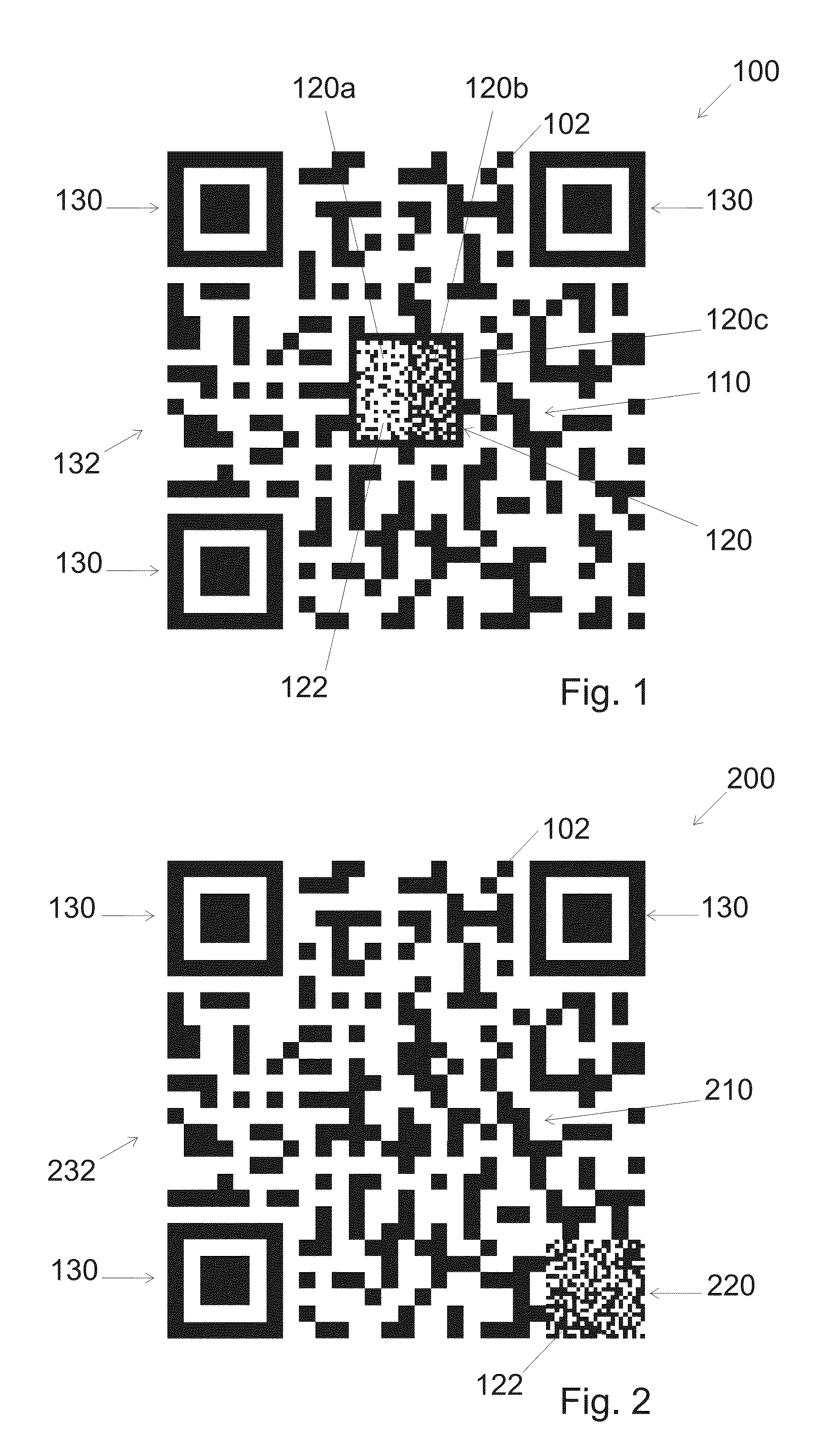 Two dimensional barcode and method of authentication of such barcode