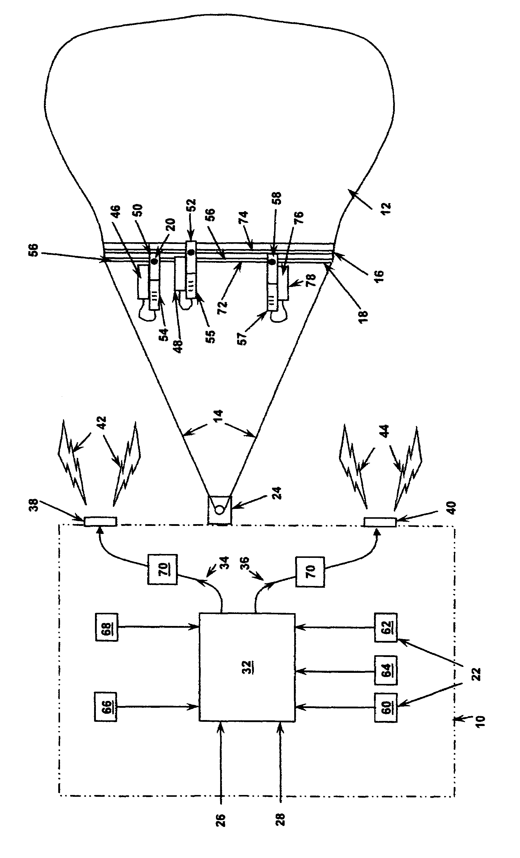 Method and apparatus for parachute reefing control
