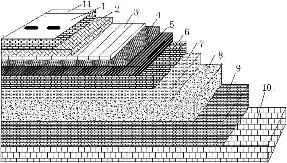 Road surface pavement construction method with graphene thin film