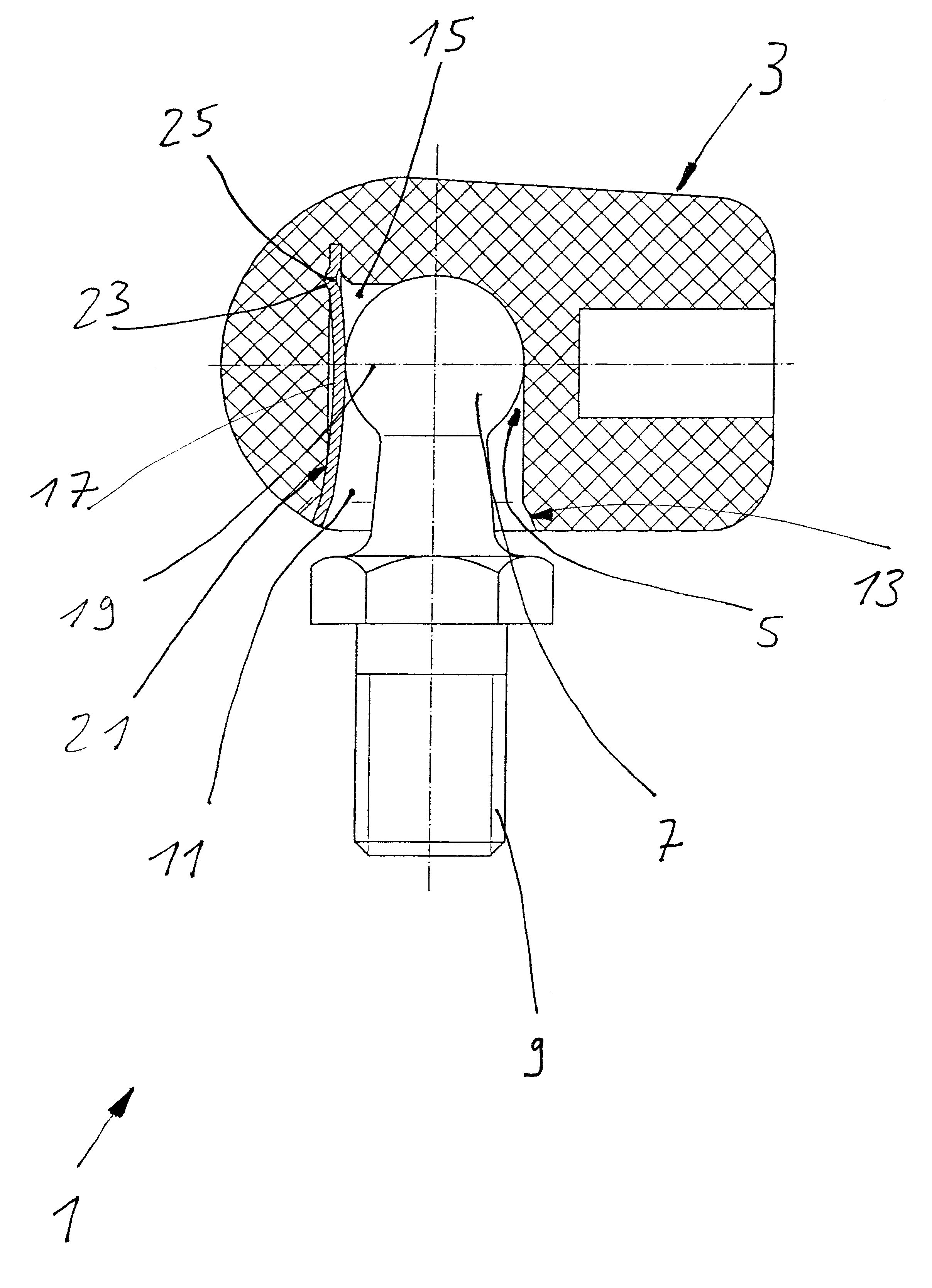 Ball joint assembly for a piston-and cylinder unit