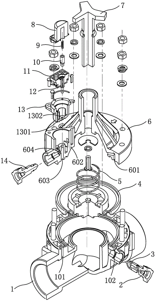 Electromagnetic valve with multiple stages of diaphragms