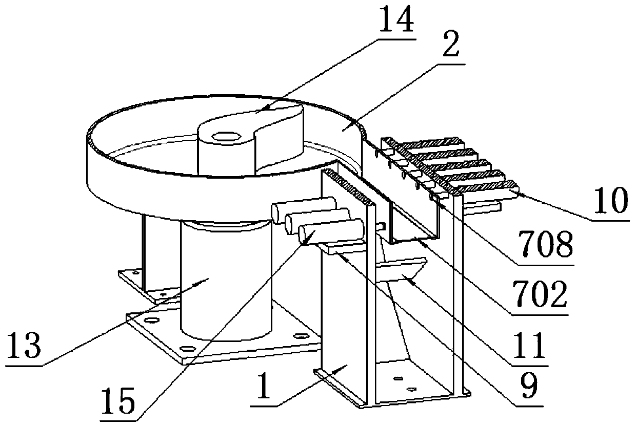 Adjustable feeding mechanism of numerical control machine tool