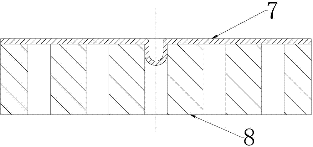 Laser compound treatment method and device of perforated plate bushings