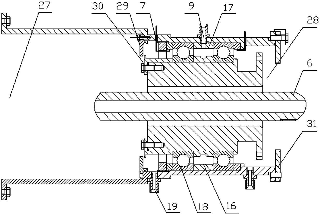 A positioning and axial force testing device for a non-thrust bearing rotor