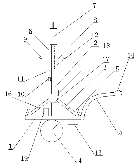 Movable roof expansion bolt punching device