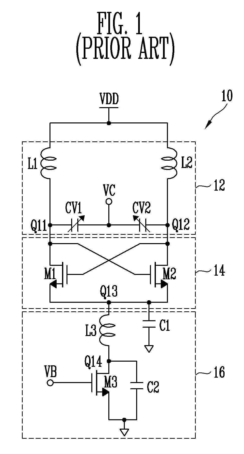 Voltage controlled oscillator with switching bias