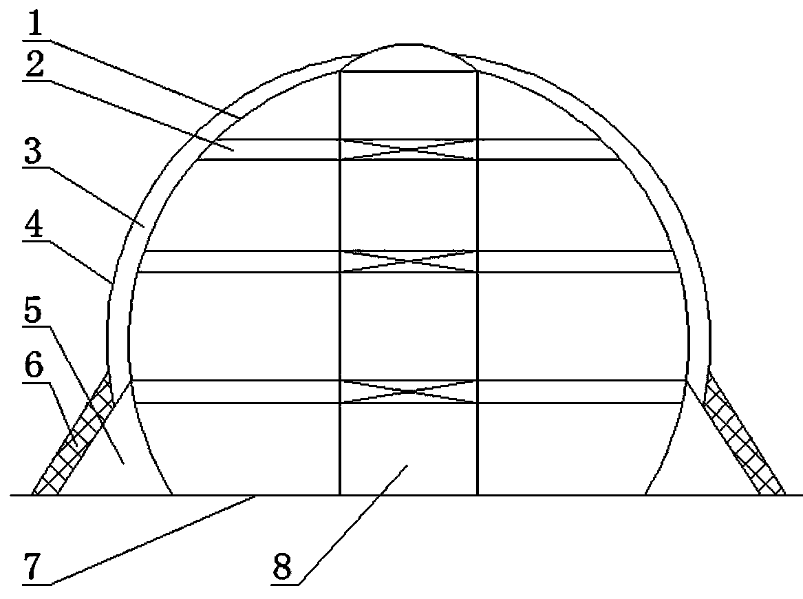 Solar heat storage greenhouse and building method thereof