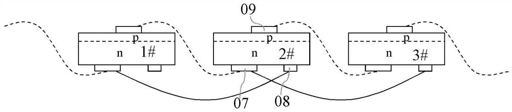 Integrated structure of graphene bypass diode and crystalline silicon solar cell and preparation method