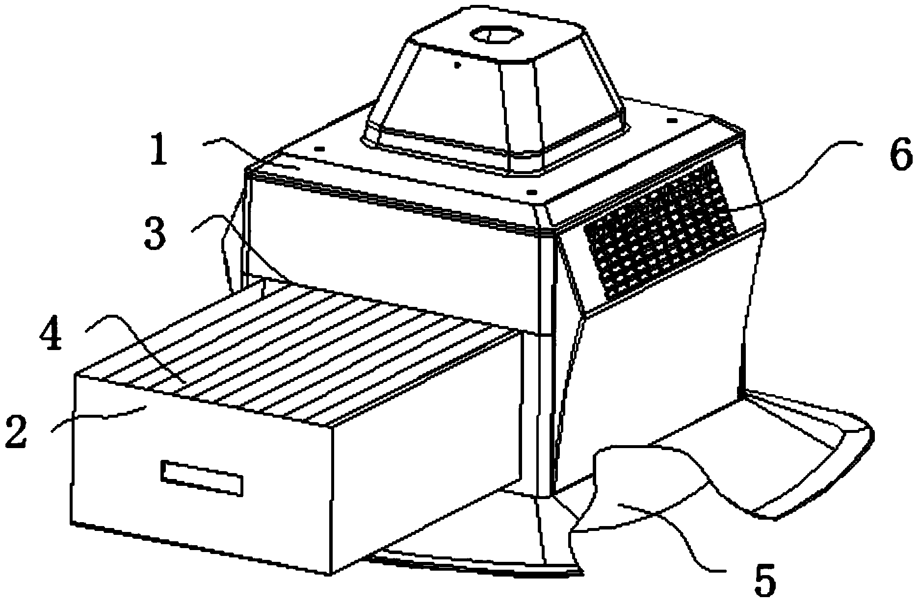 Double-ion smoke removal machine of chess and card room