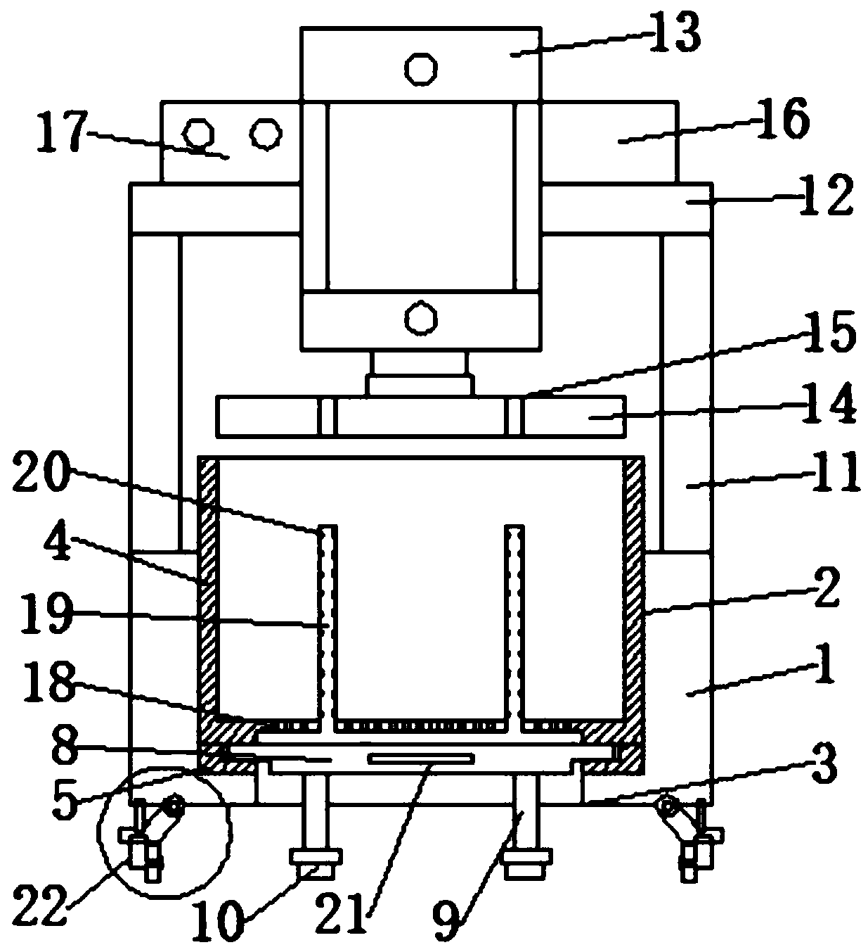 Solid-liquid separation device of swill
