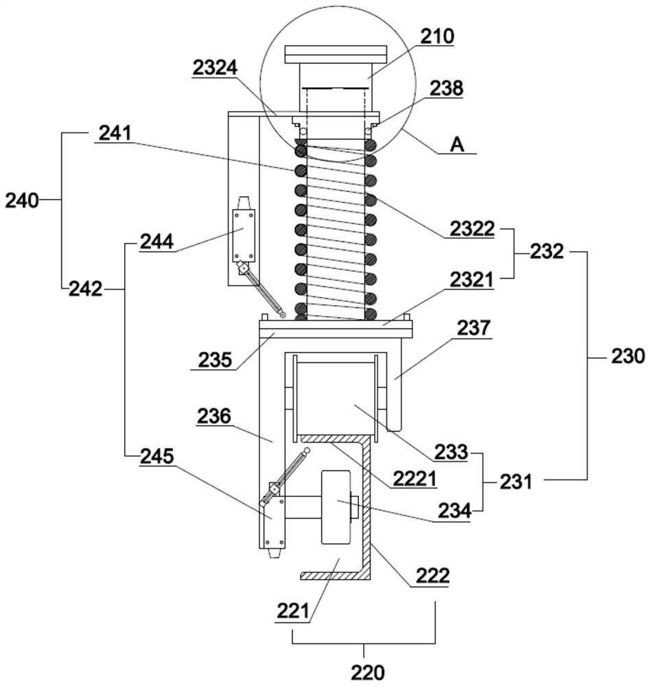 Stabilizing device and stabilizing method for tower type equipment