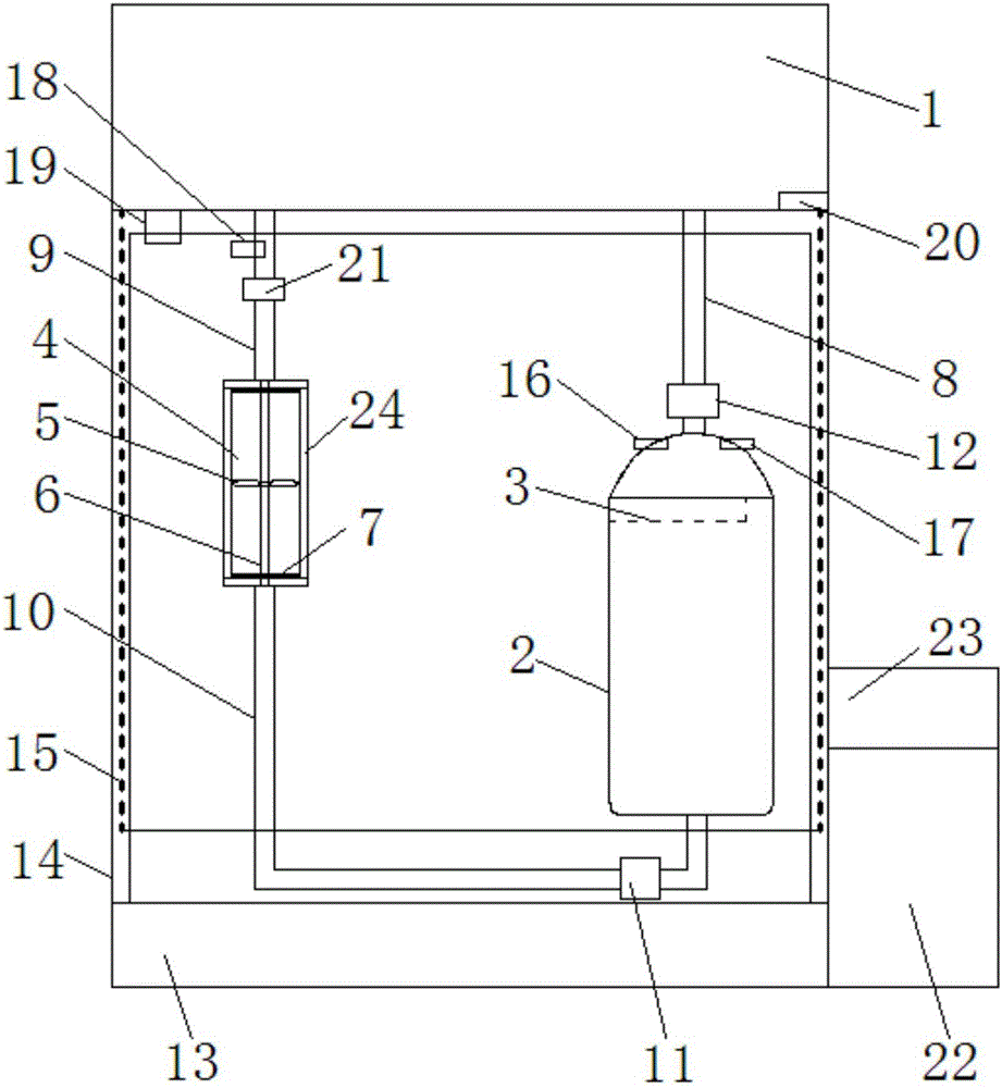 Passive cooling system presentation device of nuclear power station