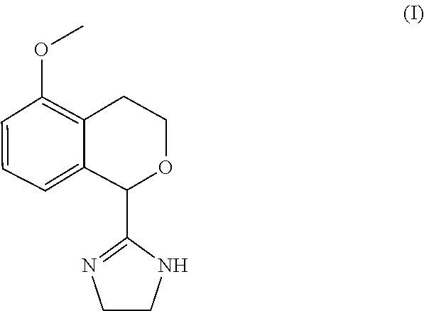 Process for the preparation of 2-(5-methoxyisochroman-1-yl)-4,5-dihydro-1H-imidazole and the hydrogensulfate salt thereof