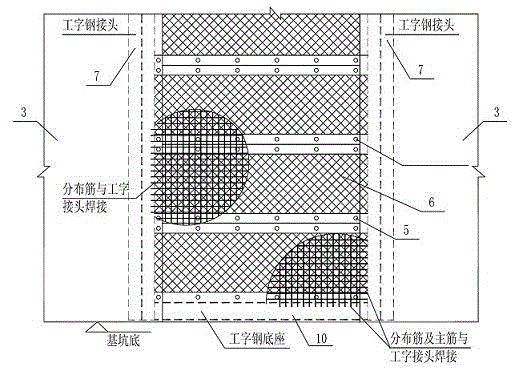 Construction method for reverse construction of continuous wall encountering underground pipeline