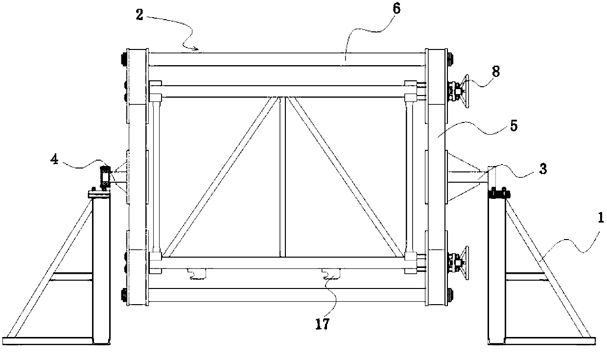 Tower crane standard section rotating tool