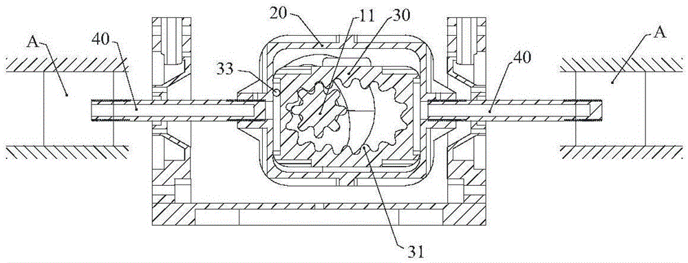 Shaft type connecting rod transmission system and opposed piston engine
