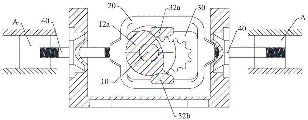 Shaft type connecting rod transmission system and opposed piston engine