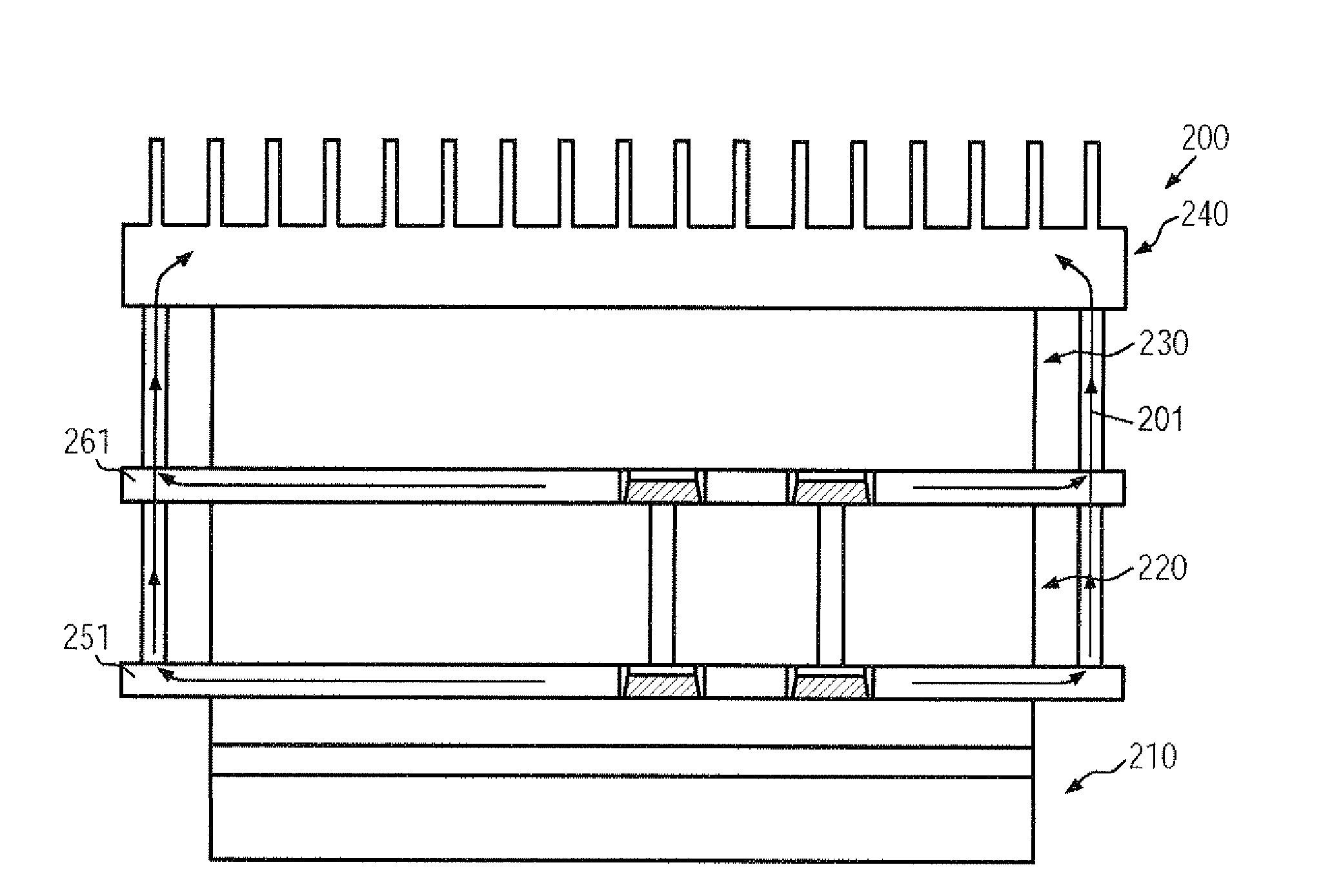 3-D Integrated Semiconductor Device Comprising Intermediate Heat Spreading Capabilites