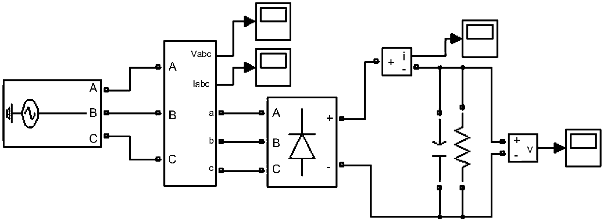 Harmonic superposition method of three-phase bridge rectification load based on capacitor filter