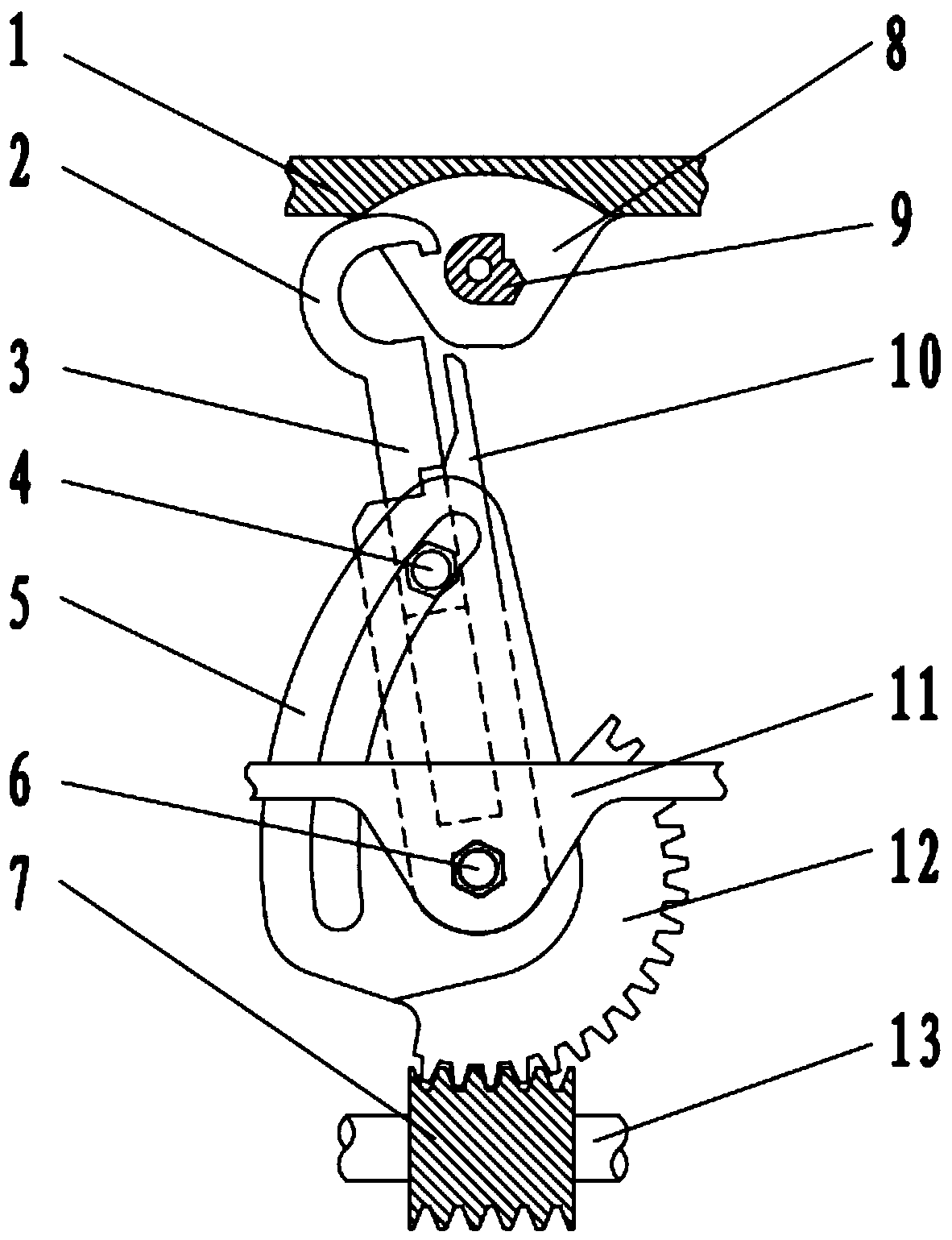 Dismounting method of connecting mechanism convenient to dismount