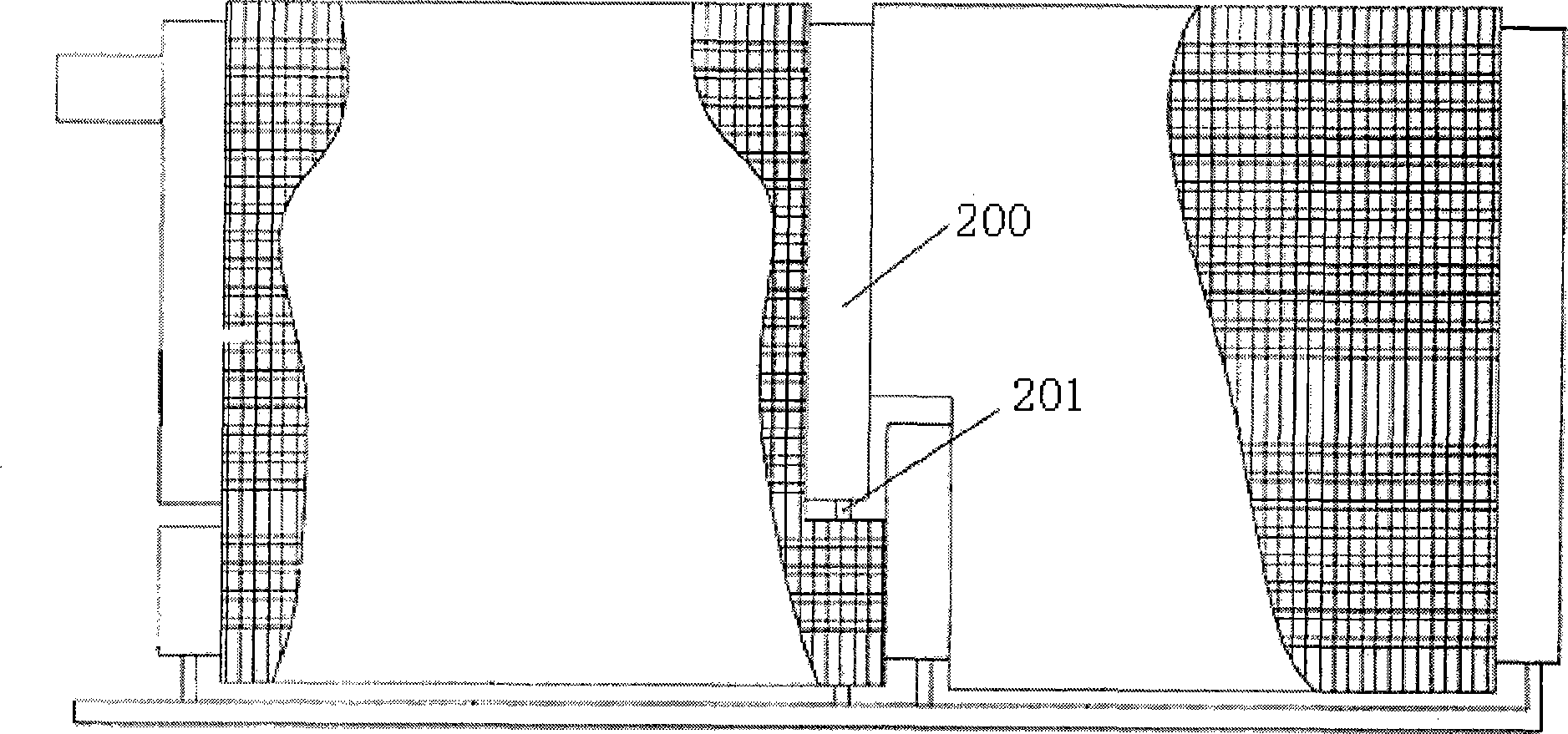 Vapor-liquid separation method for horizontal condenser and condenser