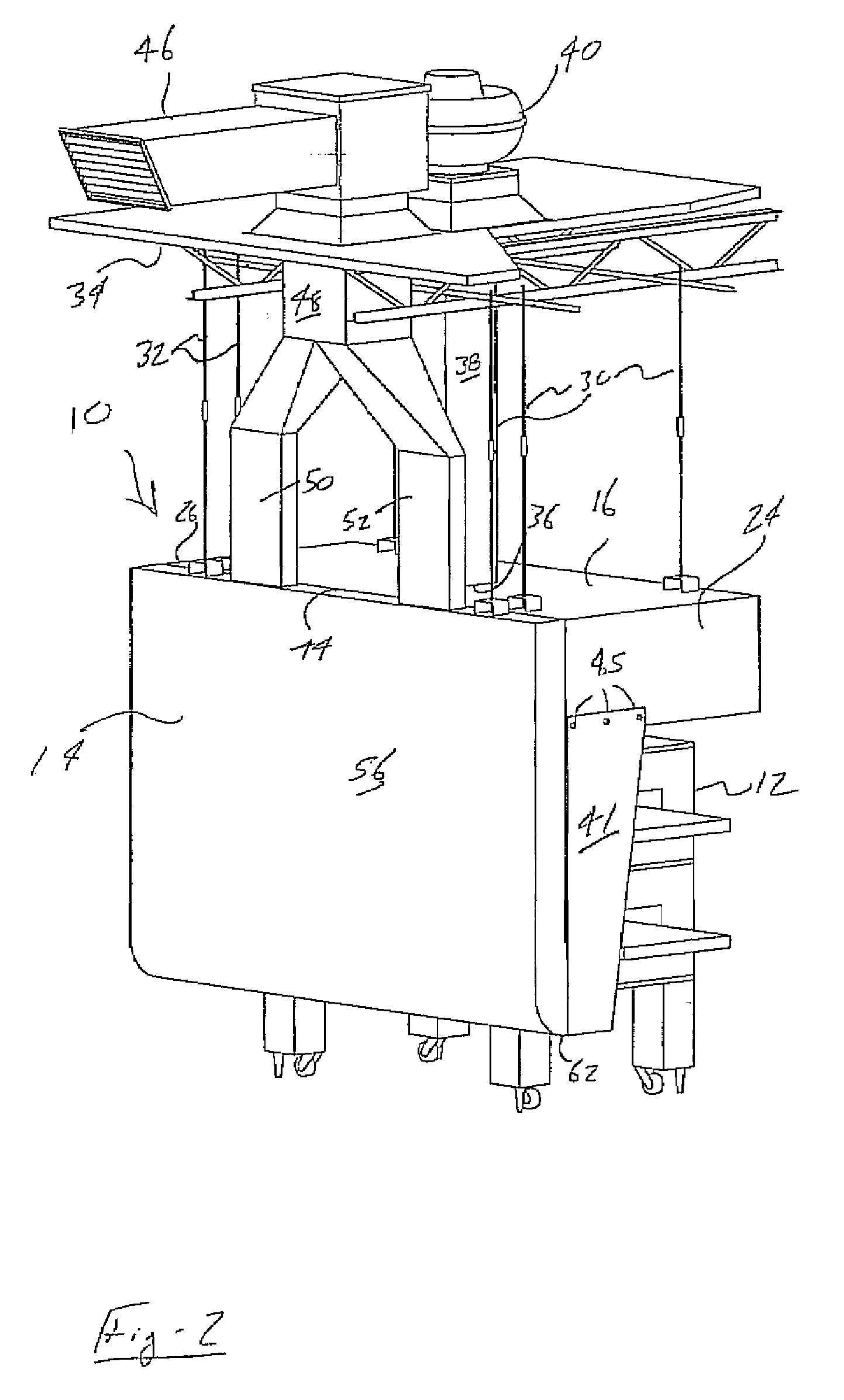 Overhead ventilation system incorporating a downwardly configured rear supply plenum with upward configured and reverse bended directional outlet