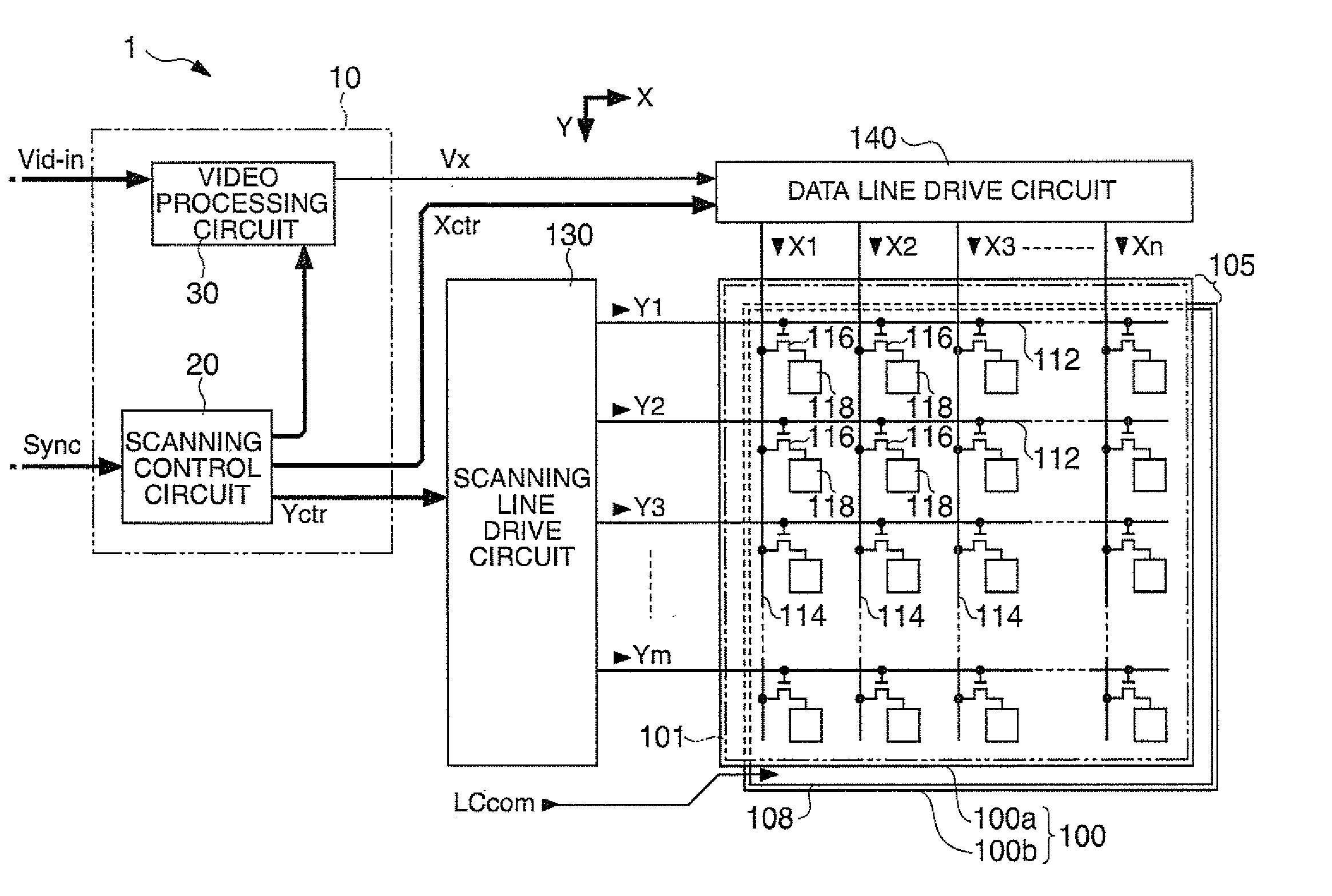 Video processing circuit, video processing method, liquid crystal display device, and electronic apparatus