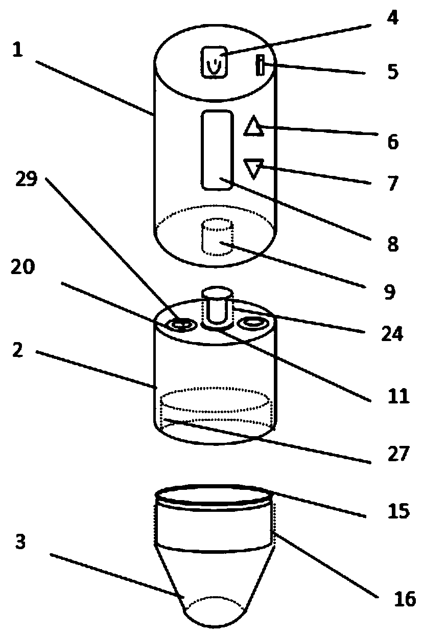 Handheld olefin-heated moxibustion device and application method thereof