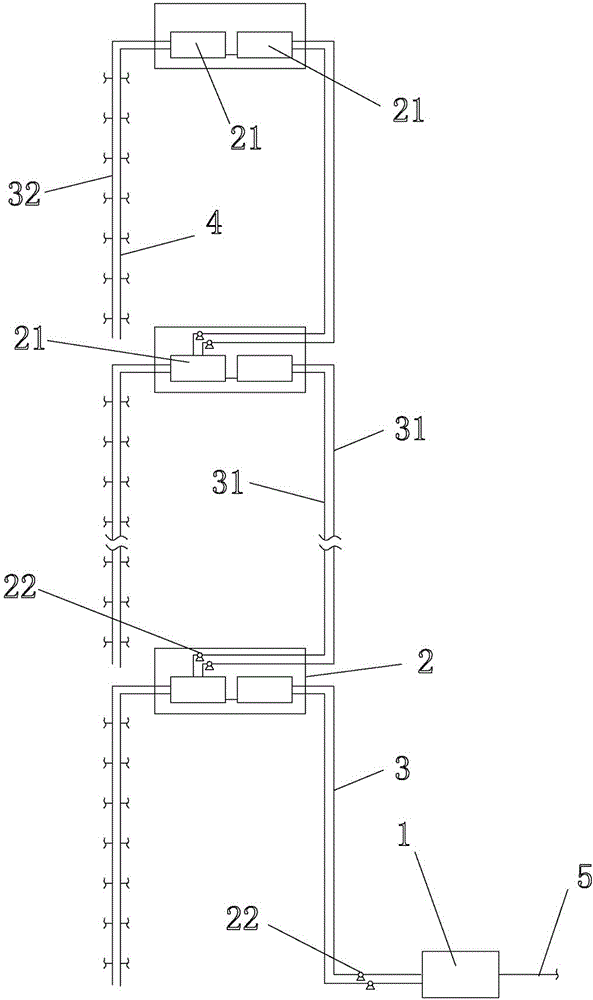 Fire fighting system for super high-rise cyclic relay type construction