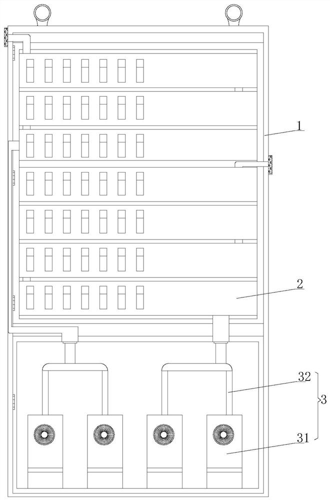 A transformer air-cooled control cabinet