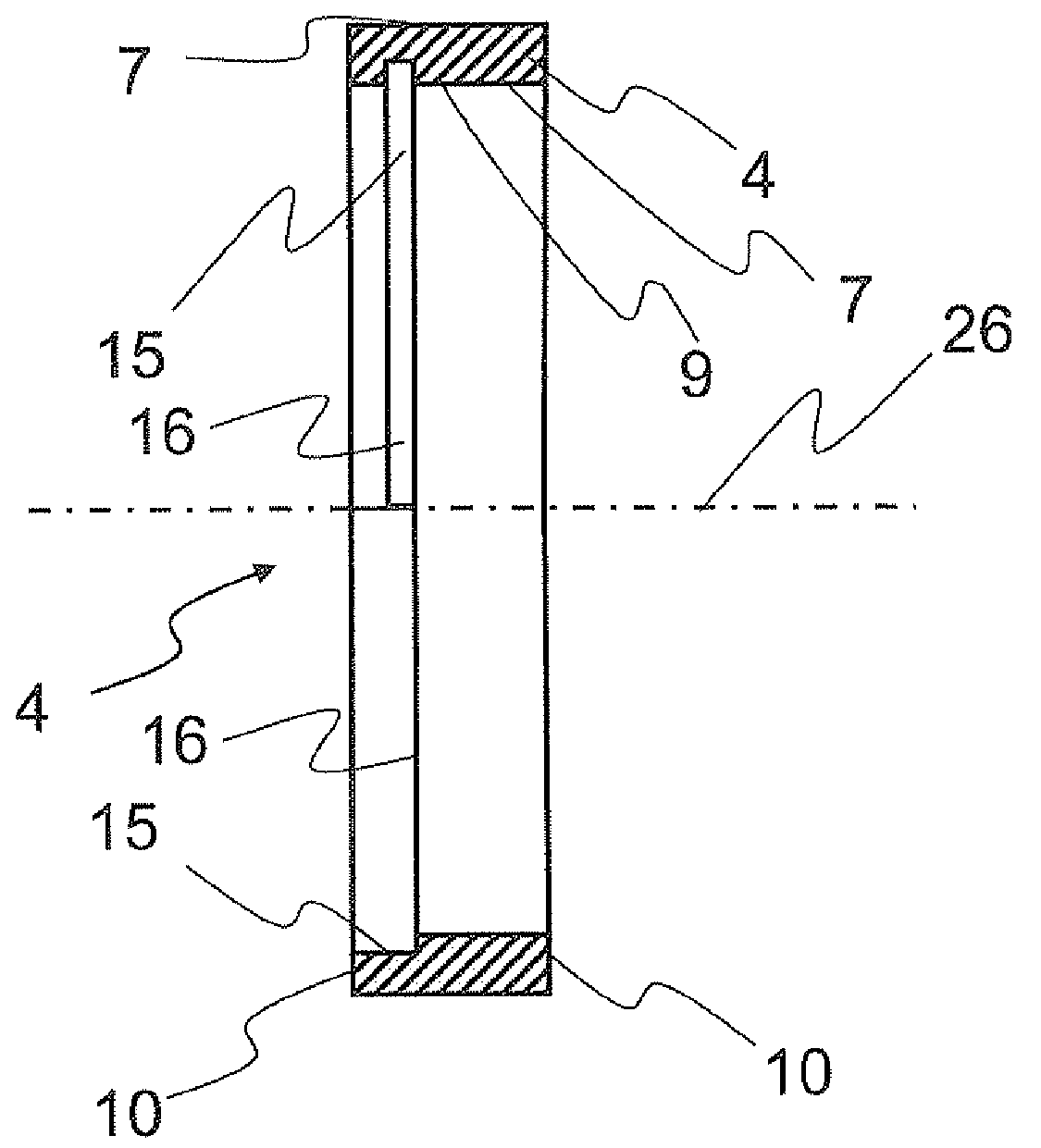 Semiconductor element for thermoelectric module, and method for production thereof