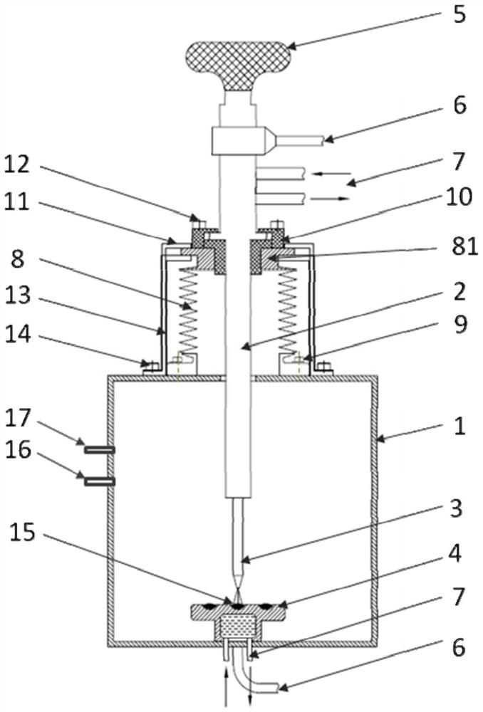 A small electric arc melting furnace