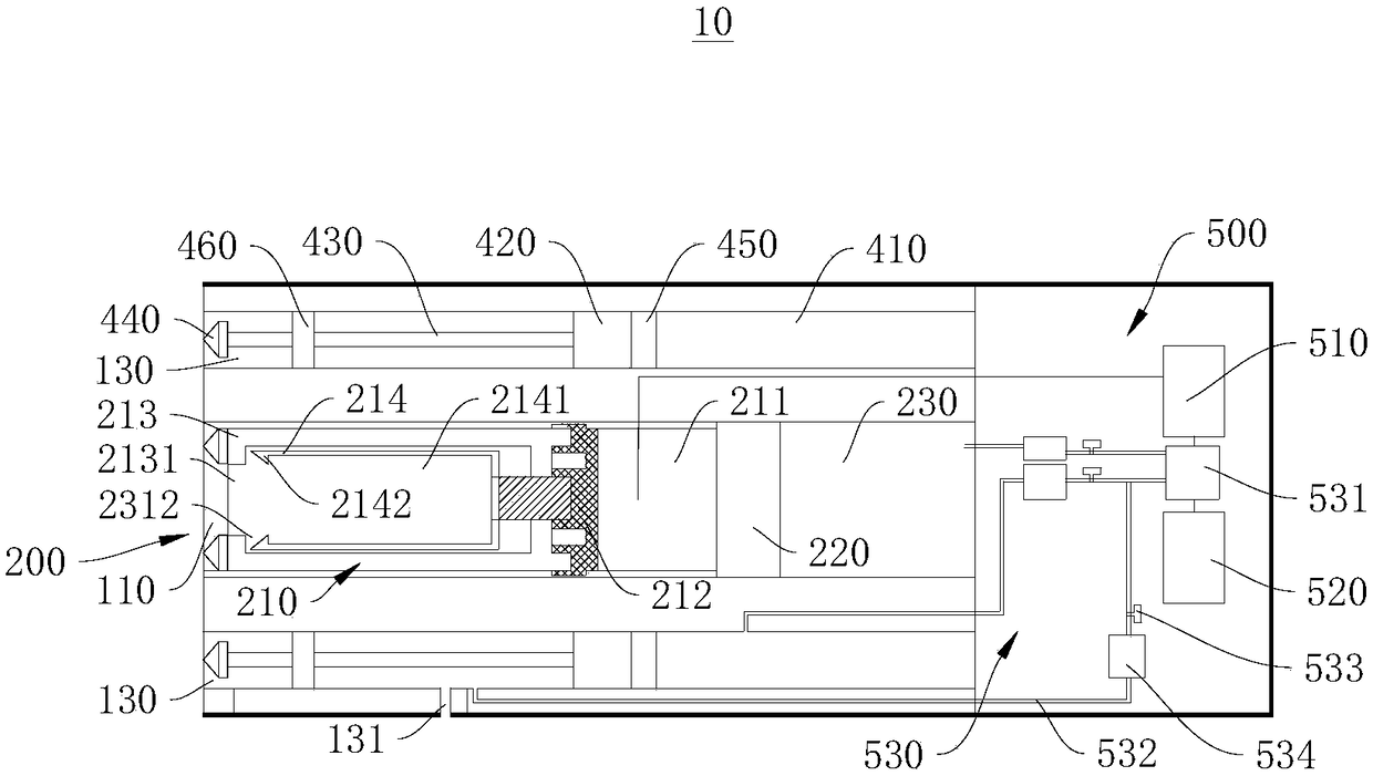 Rock core drilling and sampling device under microgravity environment and sampling method