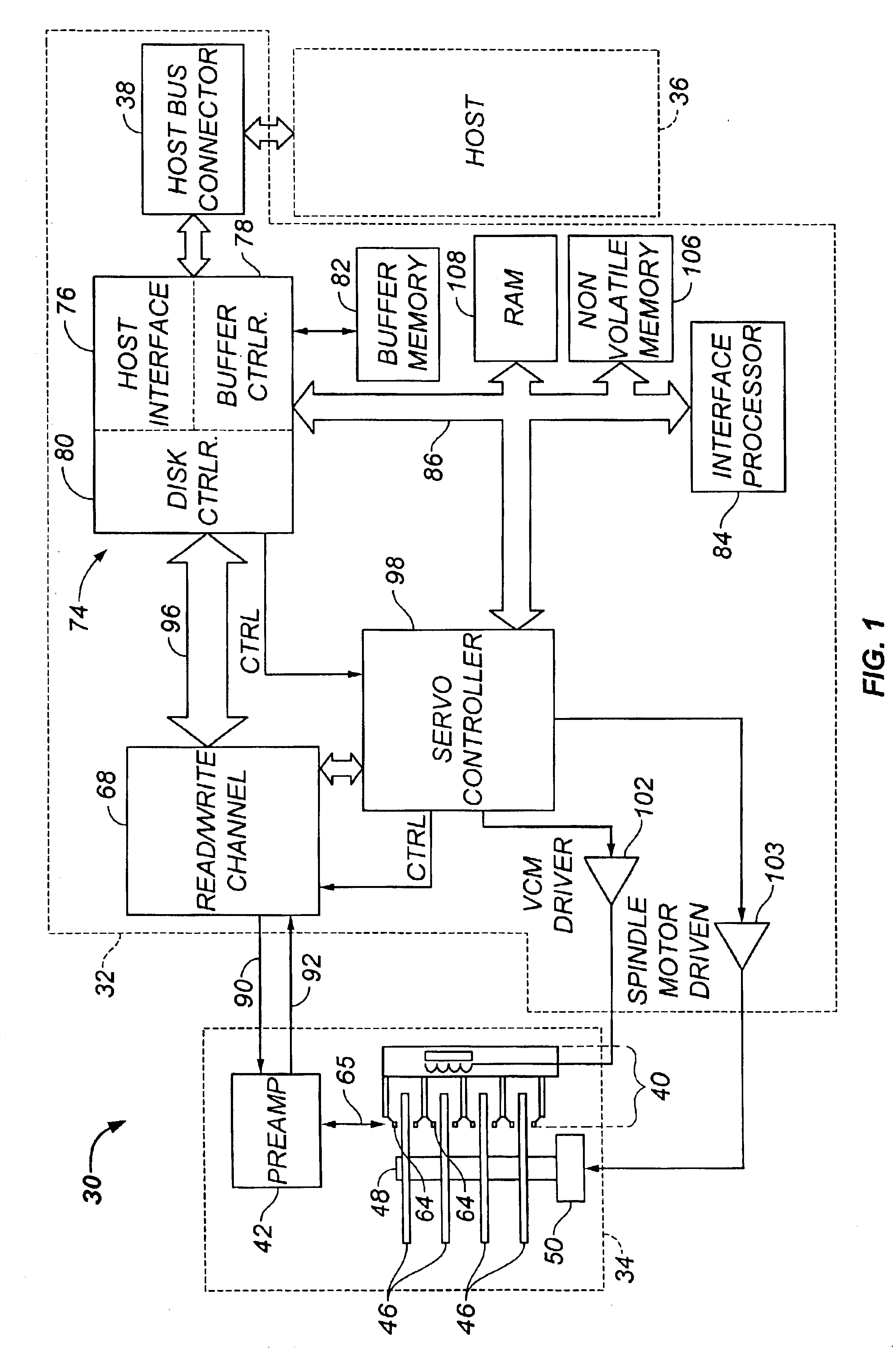 Repeatable runout determination within a rotating media storage device