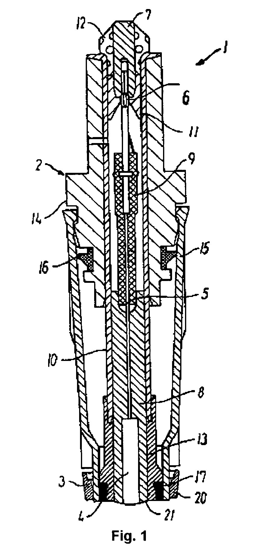 Enzyme sensor including a water-containing spacer layer