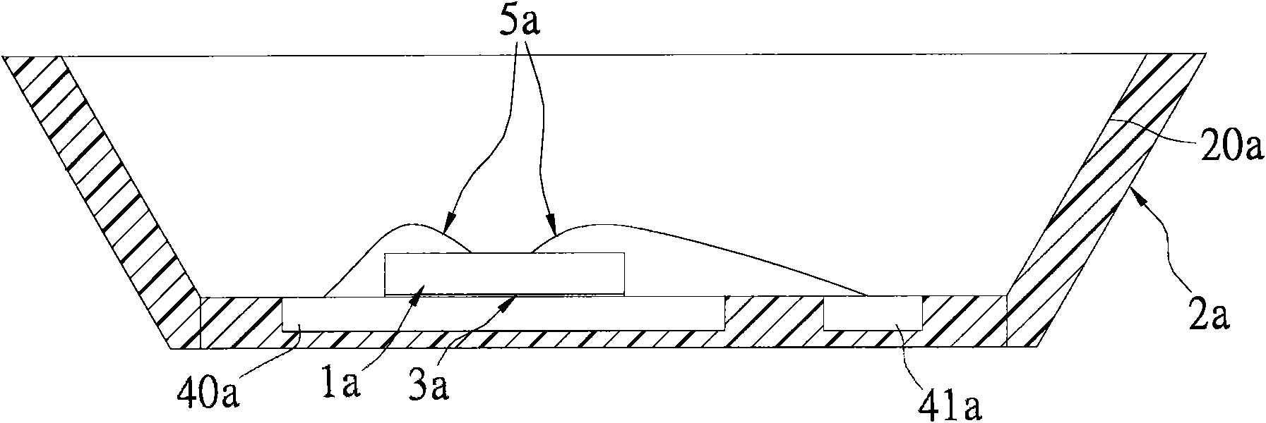 Light-emitting diode chip packaging structure by using deposition method and manufacturing method thereof