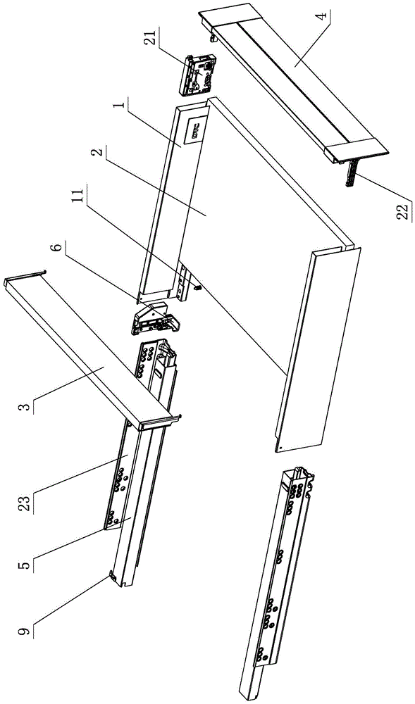 A concealed adjustment device for a furniture drawer