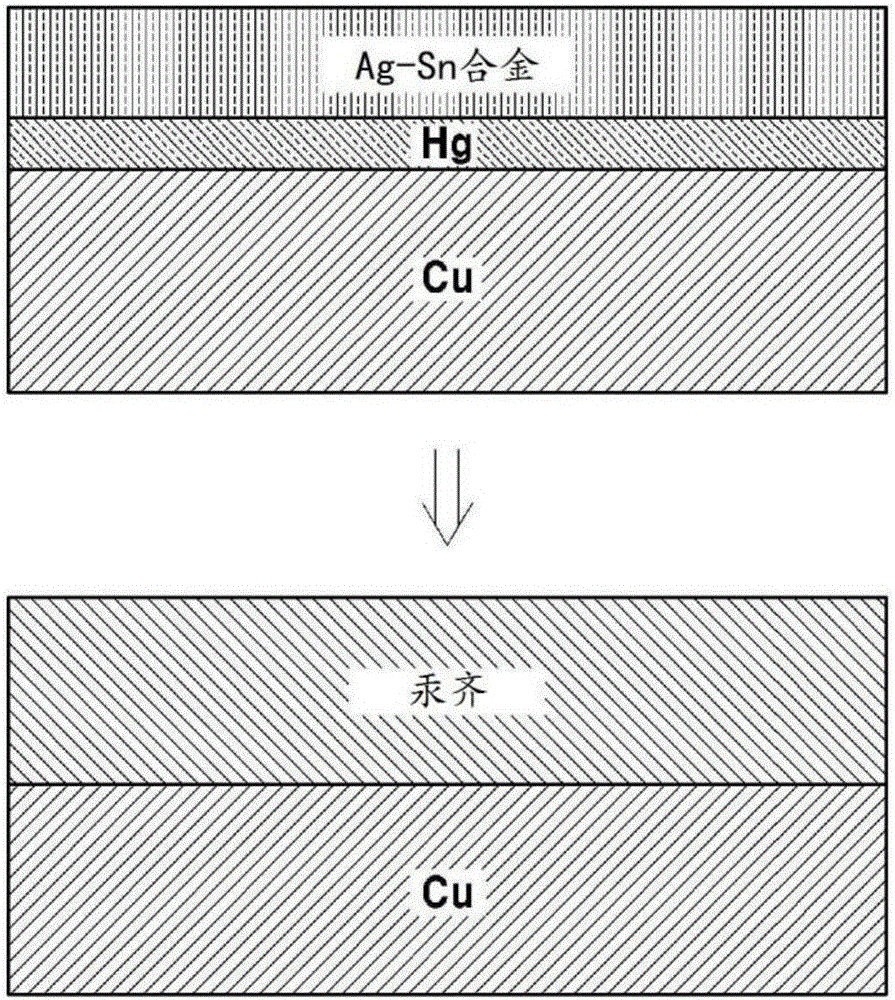 Amalgam electrode, method for manufacturing same, and method for electrochemical reduction of carbon dioxide using same