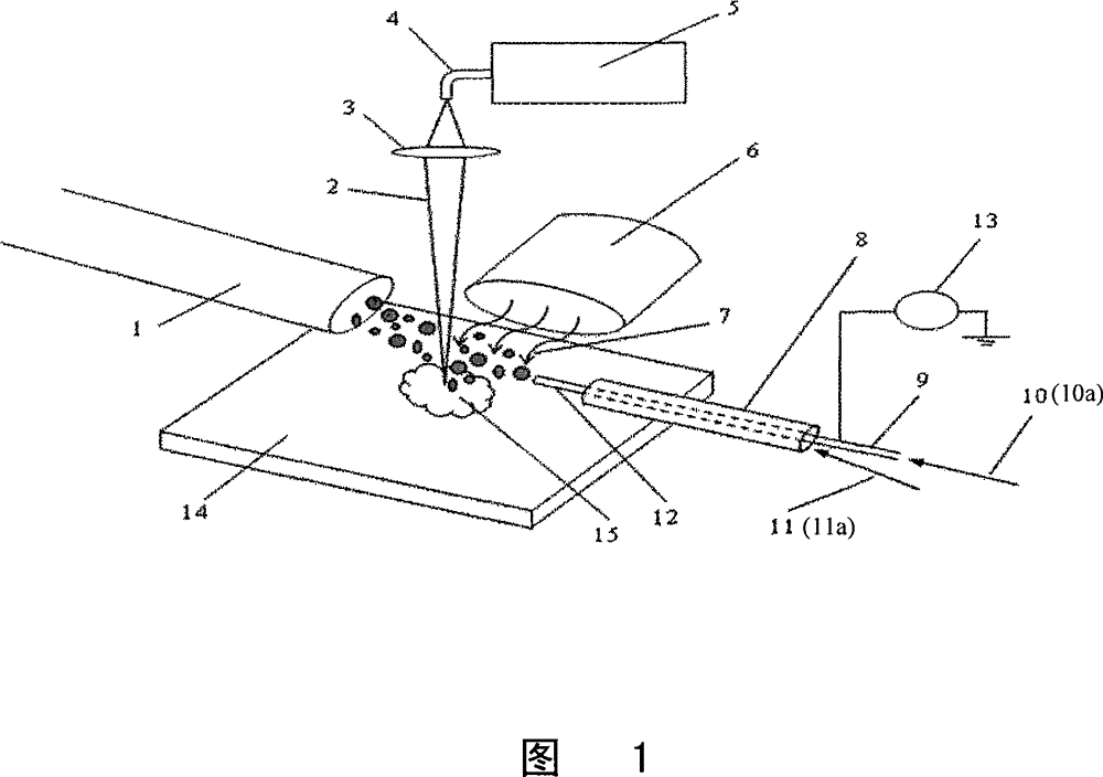 Desorption ionization device used in mass spectrometer