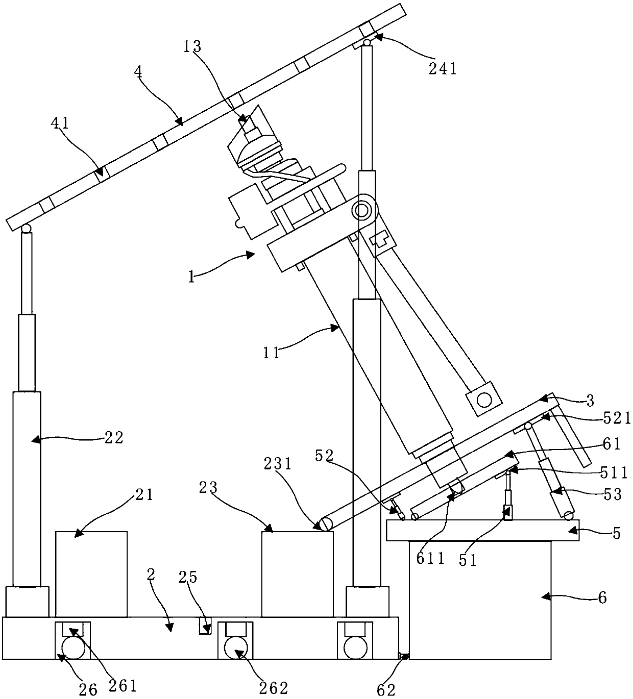 Pneumatic anchor rod drilling machine operation positioning device and method for geotechnical engineering