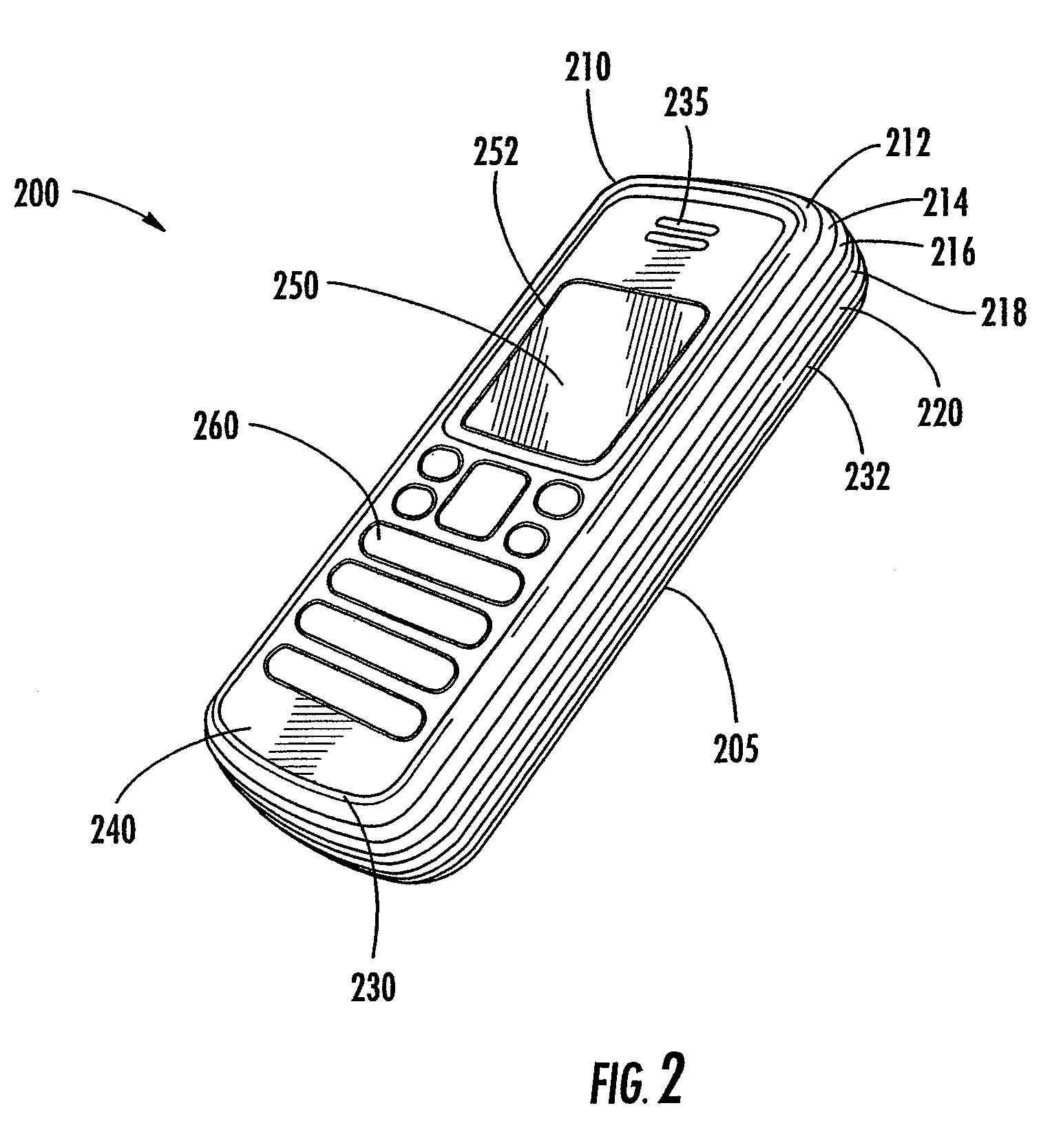 Mobile station body comprised of stacked elements