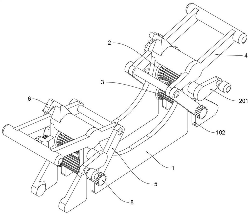 Auxiliary clamping and fixing device for connection of wind power generation cables